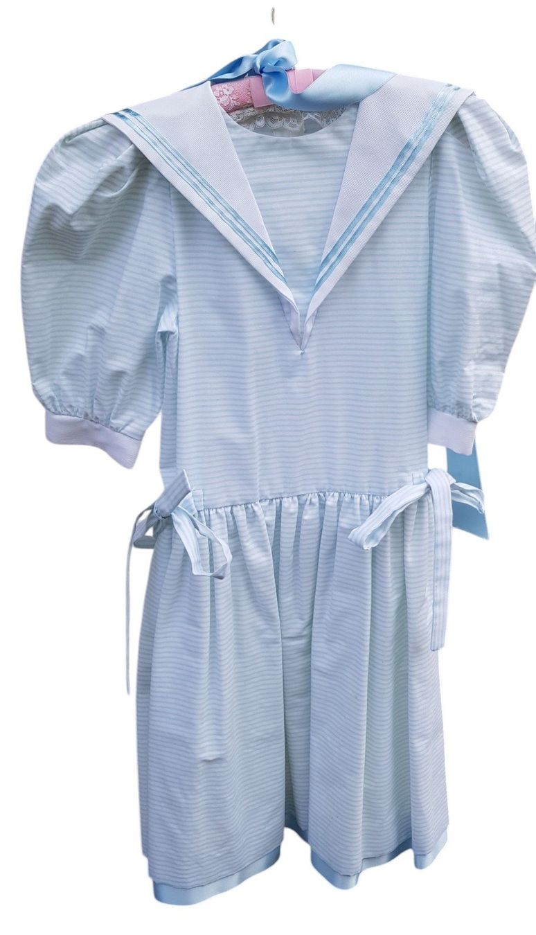 Vestiti & Gonne: Kinderkleid Matrosenkleid hellblau 1980er – Usato da Mörschwil venduto da lindaswunderkiste 1