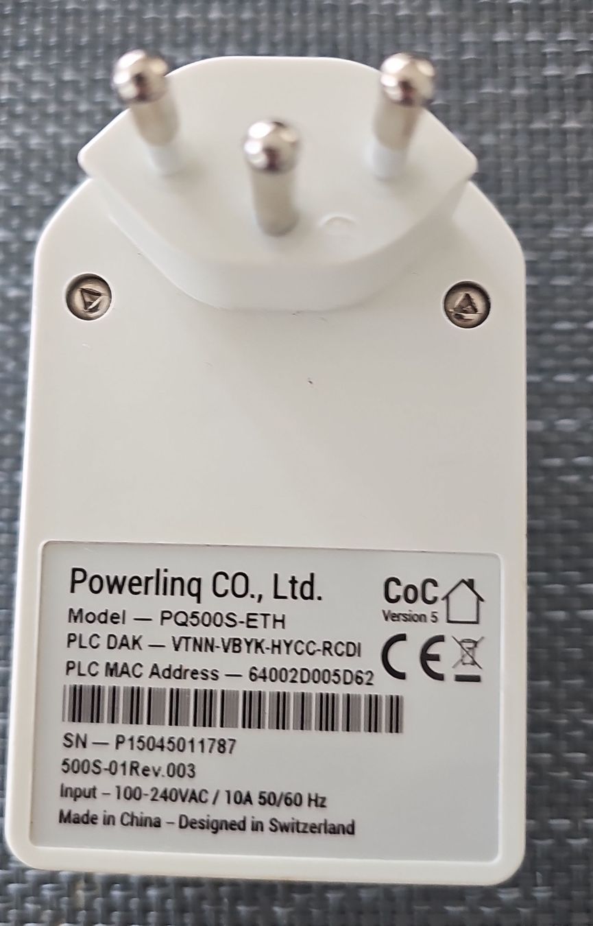myStrom Unità & Adattatore: Powerlinq PQ500S-ETH PLC Adapter white. Two units – Usato da Immensee venduto da Gitter