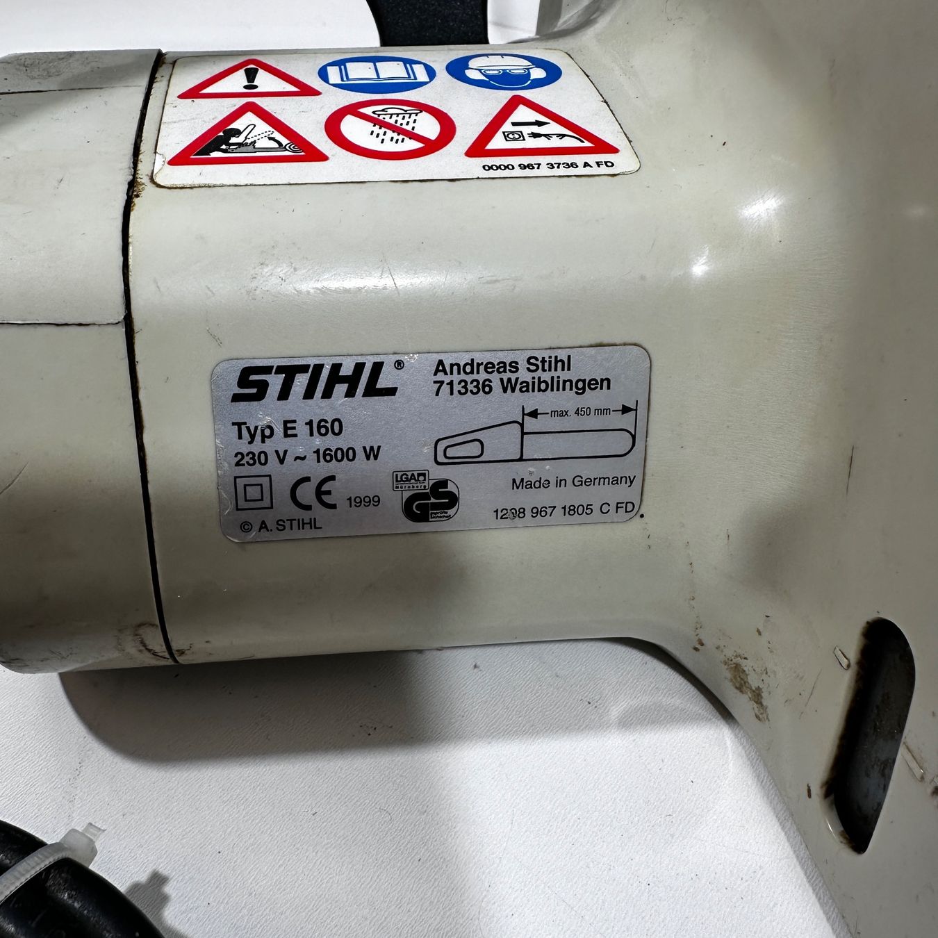 Stihl Seghe: ELEKTRO-KETTENSÄGE - STIHL E 160 – Usato da Rothrist venduto da Die_Welle 3