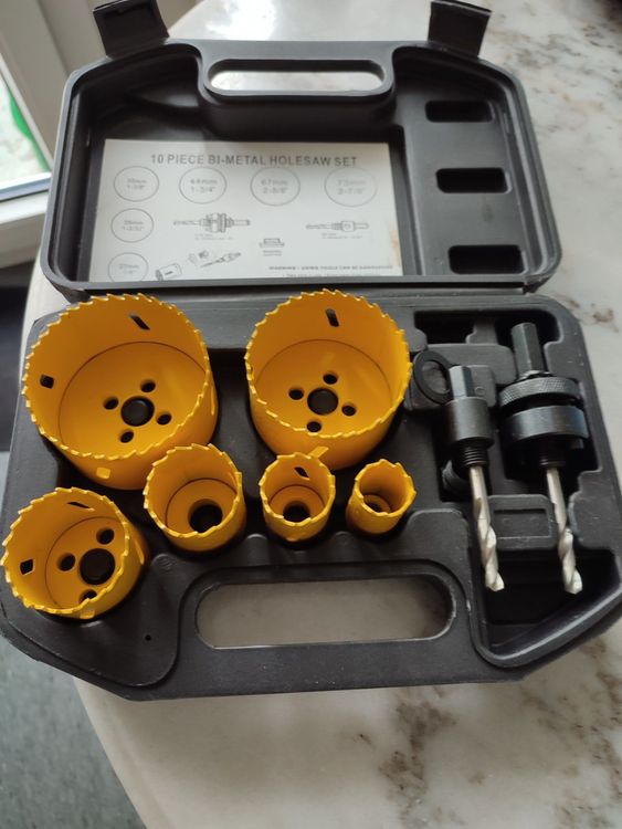 Vearter 6 Stück Lochsäge Set, 16–35mm Hartmetall Lochkreissäge Set, TCT Dosenbohrer für Edelstahl, Eisen, Baustahl, Aluminium, Legierung, Kunststoff, Glasfaser