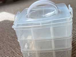 Aufbewahrungsbox transparent mit Griff