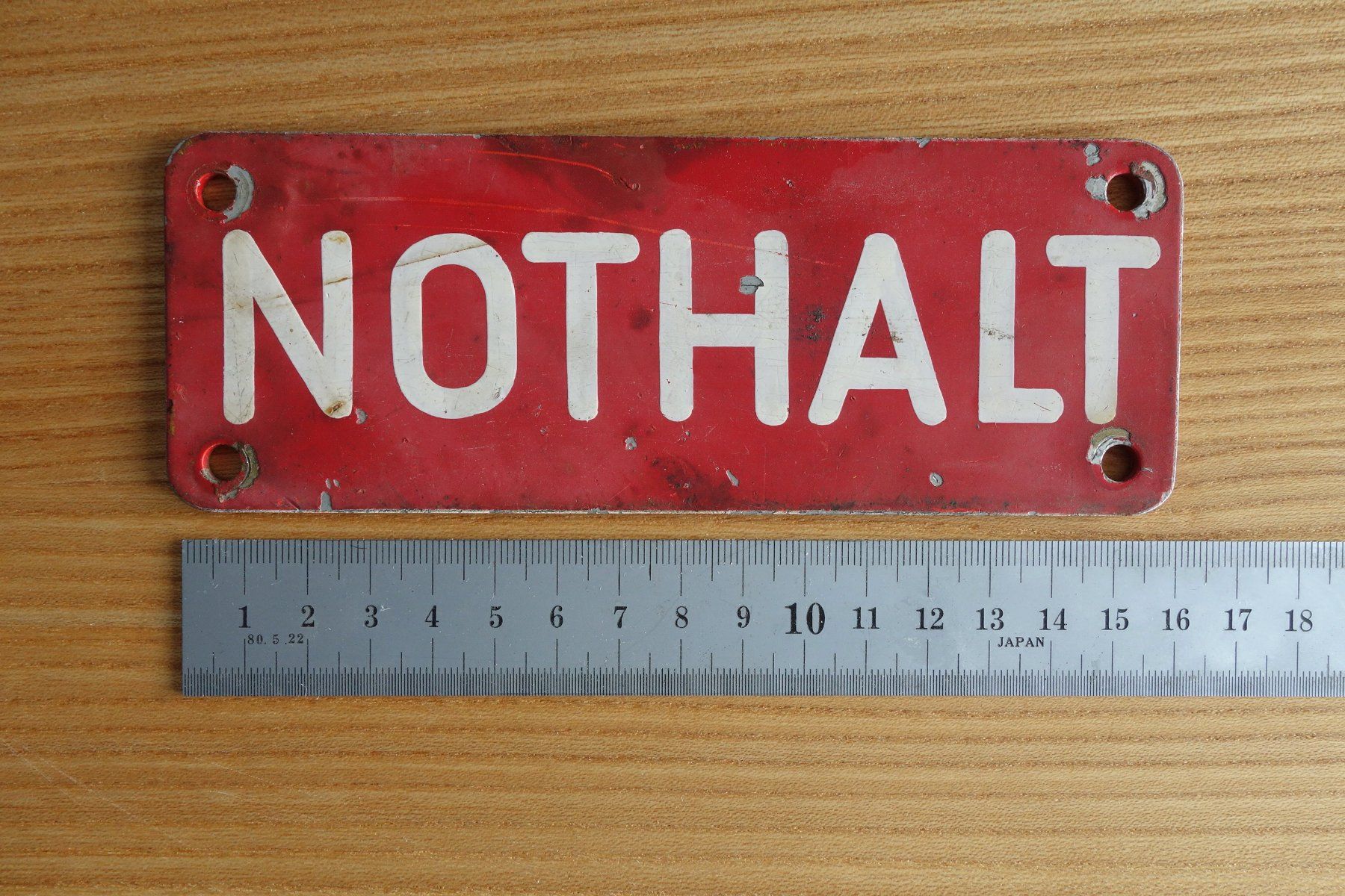 SBB/CFF/FFS Insegne: SCHILD - NOTHALT - BAHN - SBB ? - STRASSENBAHN - ANTIK – Usato da Ibach venduto da Ibanto 1