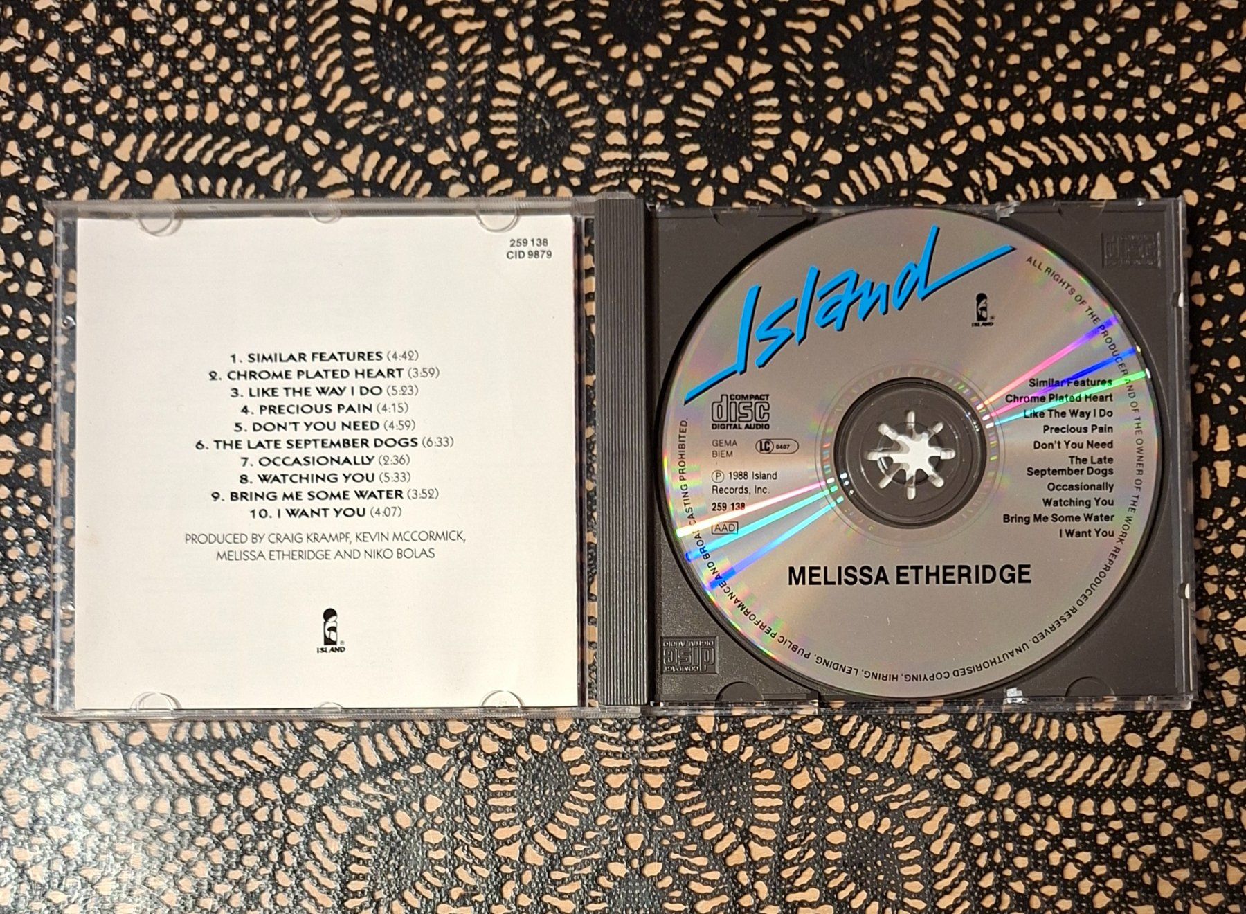 CD: Melissa Etheridge - Melissa Etheridge, USA FolkRock CD  1988 – Usato da Schönenberg TG venduto da Gregolino76 2