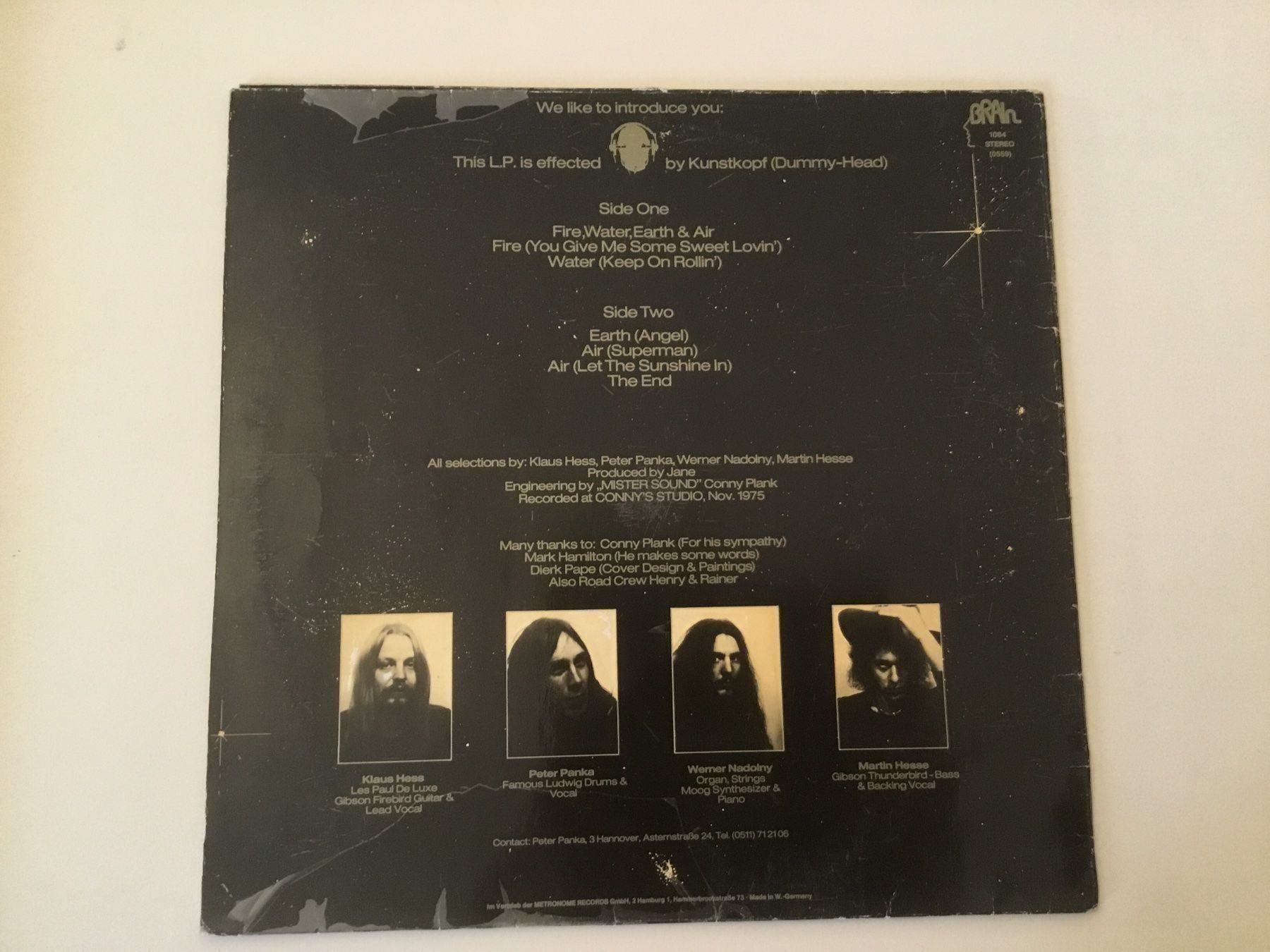Dischi in vinile: Jane / Fire, water, eath & air – Usato da Kreuzlingen venduto da Schuggerman 1
