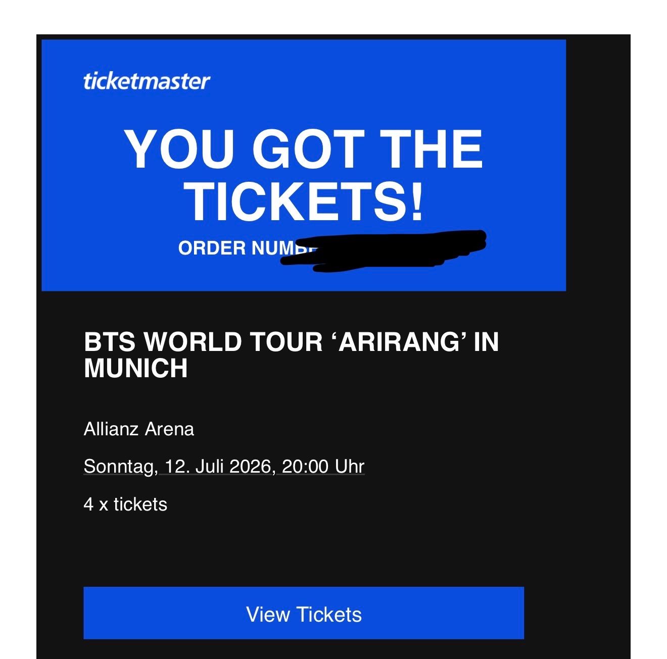 Biglietti: 1 TICKET BTS WORLD TOUR MÜNCHEN | 12. JULI – Nuovo e nell'imballaggio originale da Winterthur venduto da Perla004 1