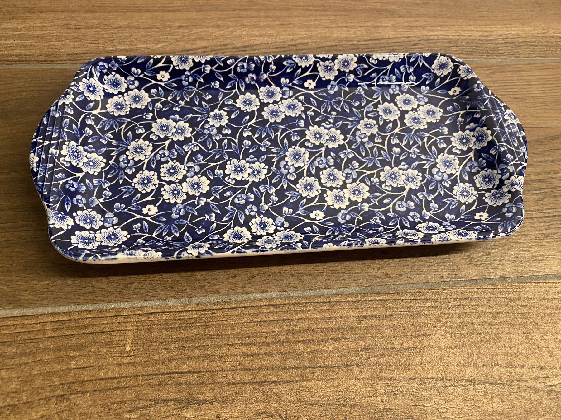 Piatti di portata: Burleigh Blue Calico Rectangular Square Tray Platter Plate – Usato da Pratteln venduto da a23_j2gs 1