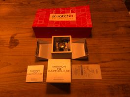 Gratis Lieferung Swatch Omega MISSION TO EARTHPHASE SO33M700
