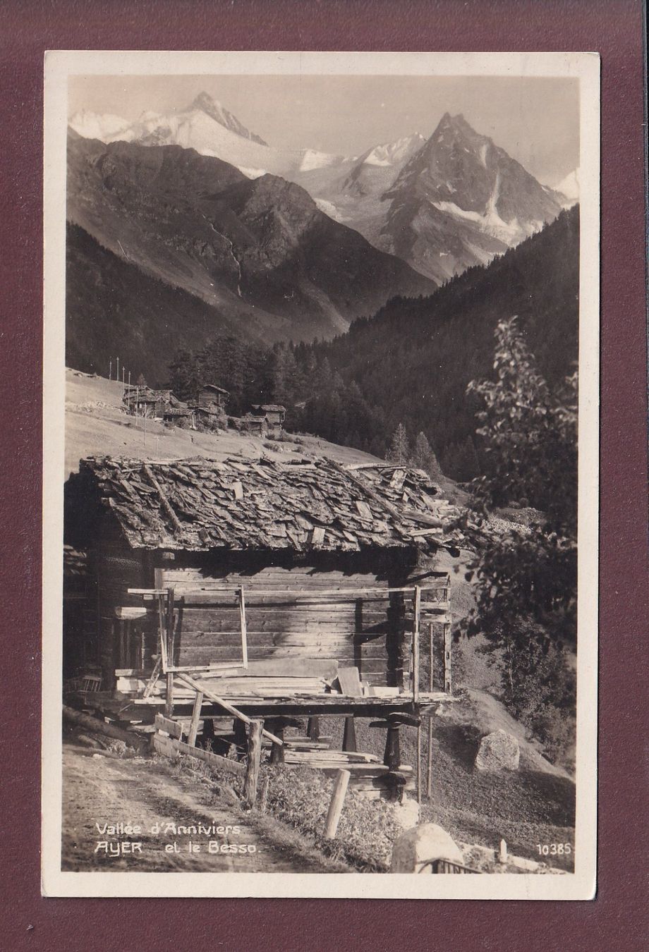 Cartoline postali: AYER et le Besso - 1926 – Usato da Pully venduto da nicecards