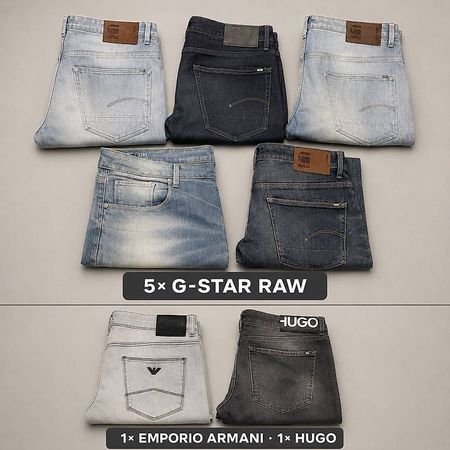 Marken Jeans-Set G-Star/Hugo/Armani Gr.36