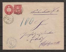 1877 : Tübelibrief mit gleicher Wertstufe