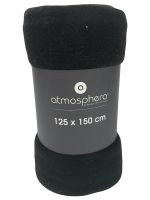ATMOSPHERE Fleece-Decke Schwarz