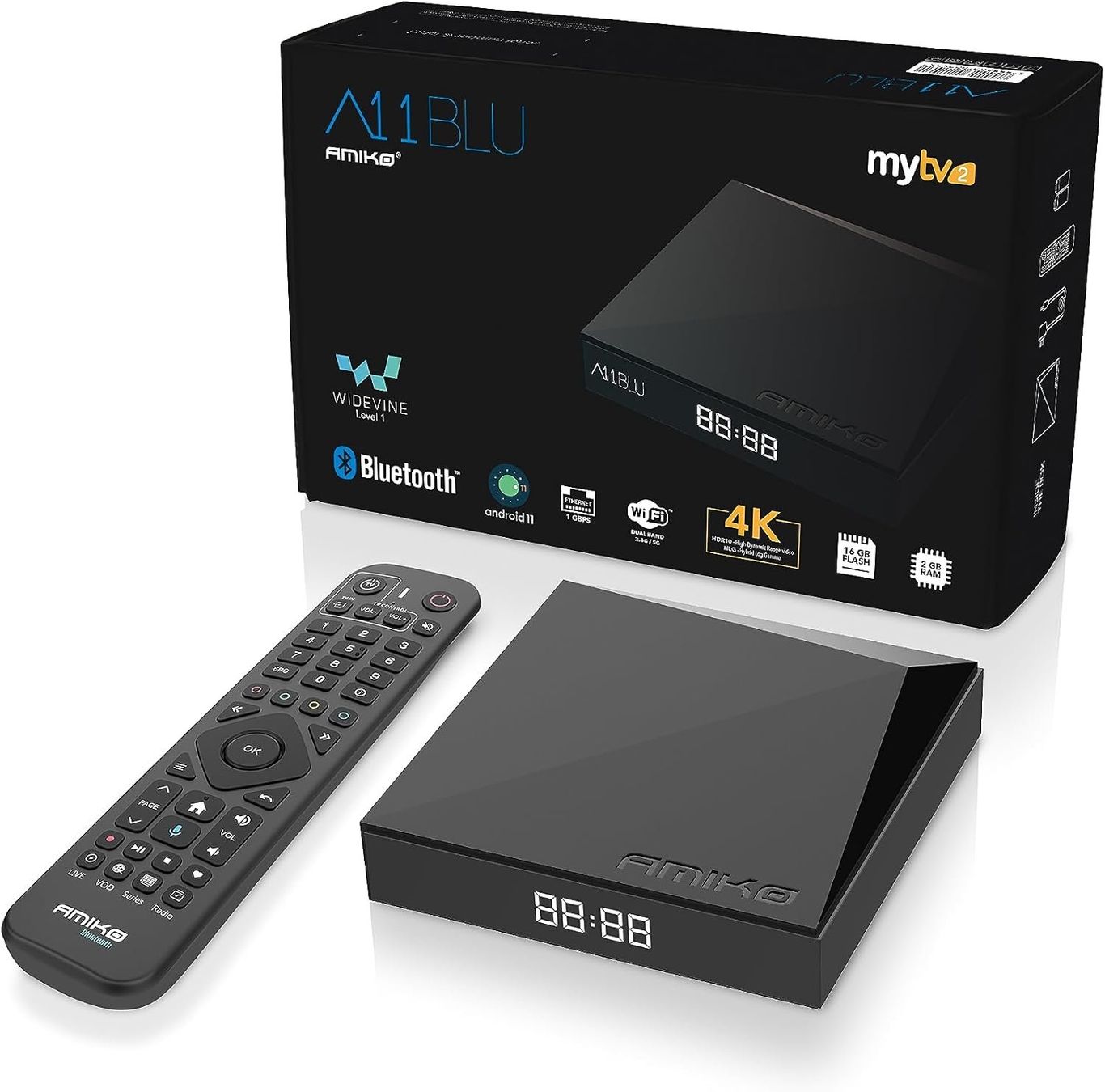 Sistemi audio & multimediali: Amiko A11 Blu (16Go 4K) – Usato da Lausanne venduto da fabpa