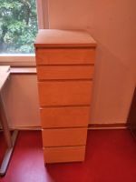 Kommode mit 6 Schubladen und auklappbarem Spiegel