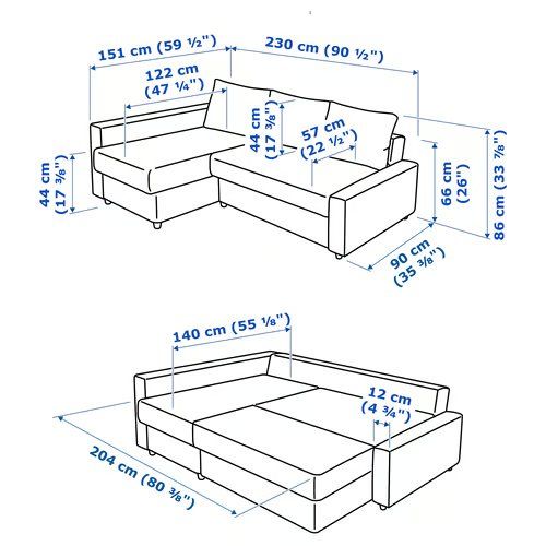 Ikea Divani: IKEA FRIHETEN Eckbettsofa mit Bettkasten Grau – Usato da Luzern venduto da igo_ldf2 6