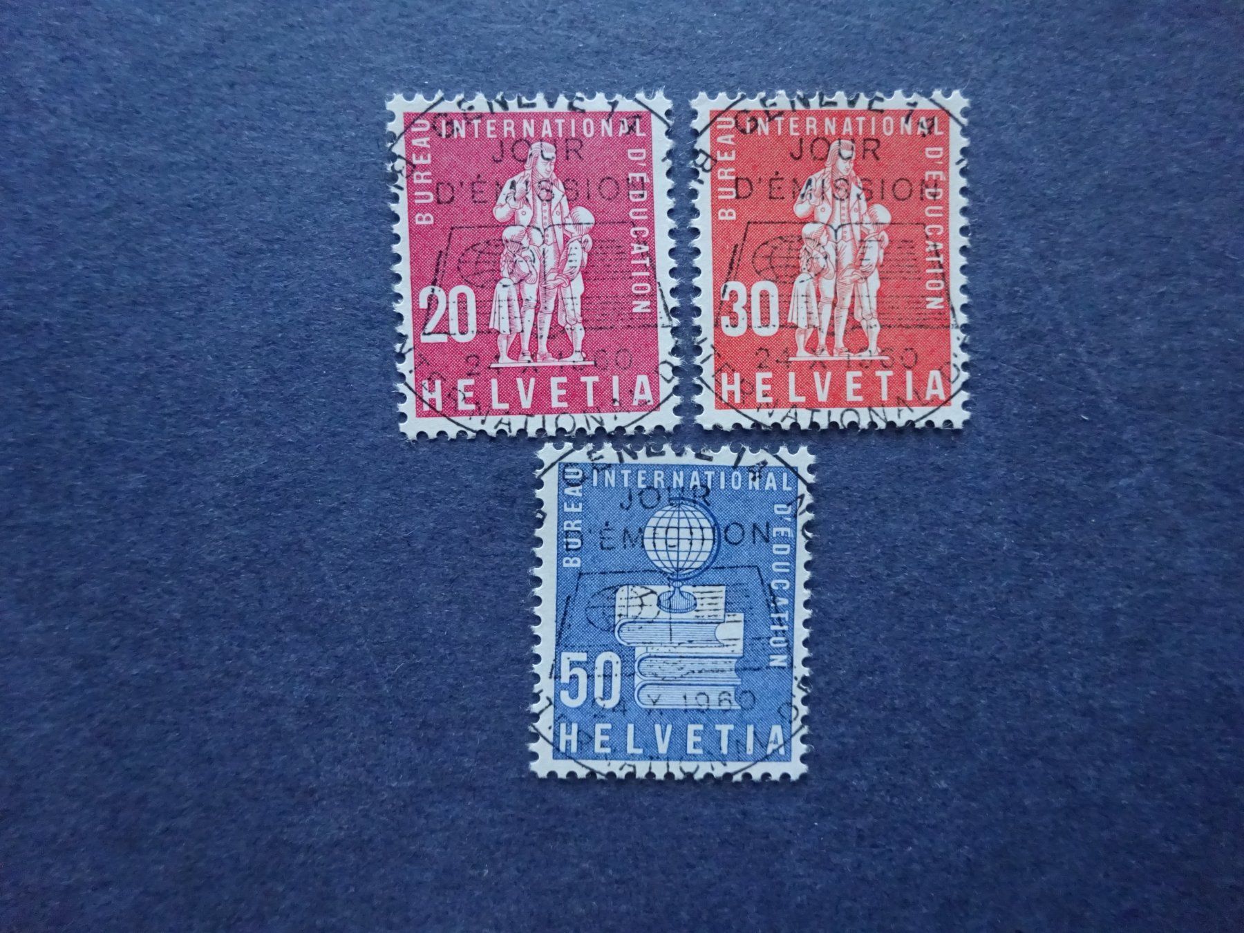 Alle Briefmarken: 1960 46-48 mit glasklaren ET-Voll – Gebraucht aus Appenzell-Steinegg von adi1975 1