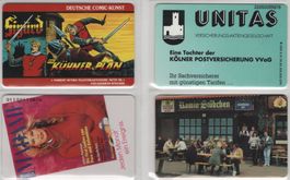 4 ungebrauchte deutsche Telefonkarten aus der S Serie