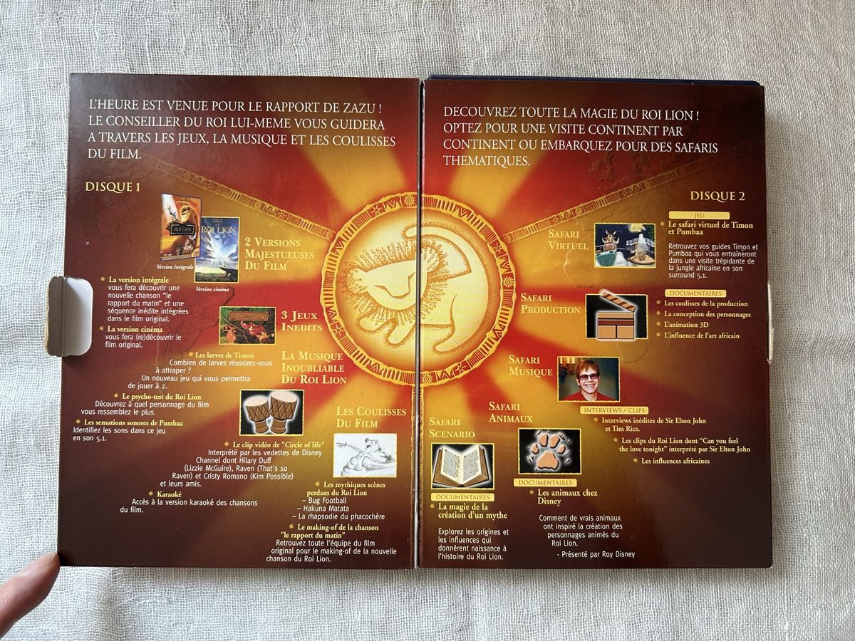 Tutti i DVDs: Le Roi Lion version Intégrale DVD Édition collector 2 DVD – Usato da Genève venduto da NipponiaNippon 2