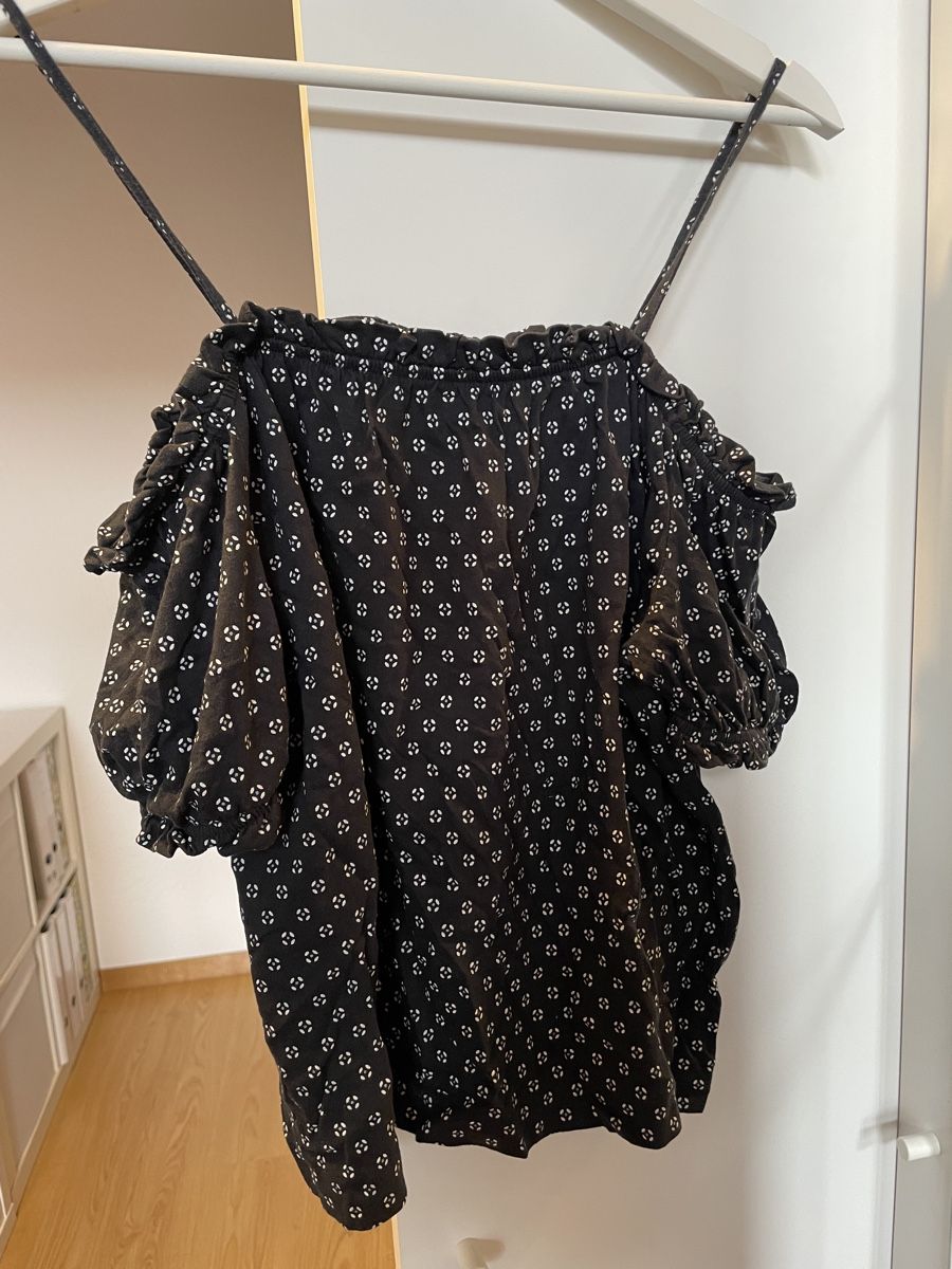 H&M Camicette: Dunkelblaue Carmenbluse Gr. M Baumwolle – Usato da Münsingen venduto da Secondhand89