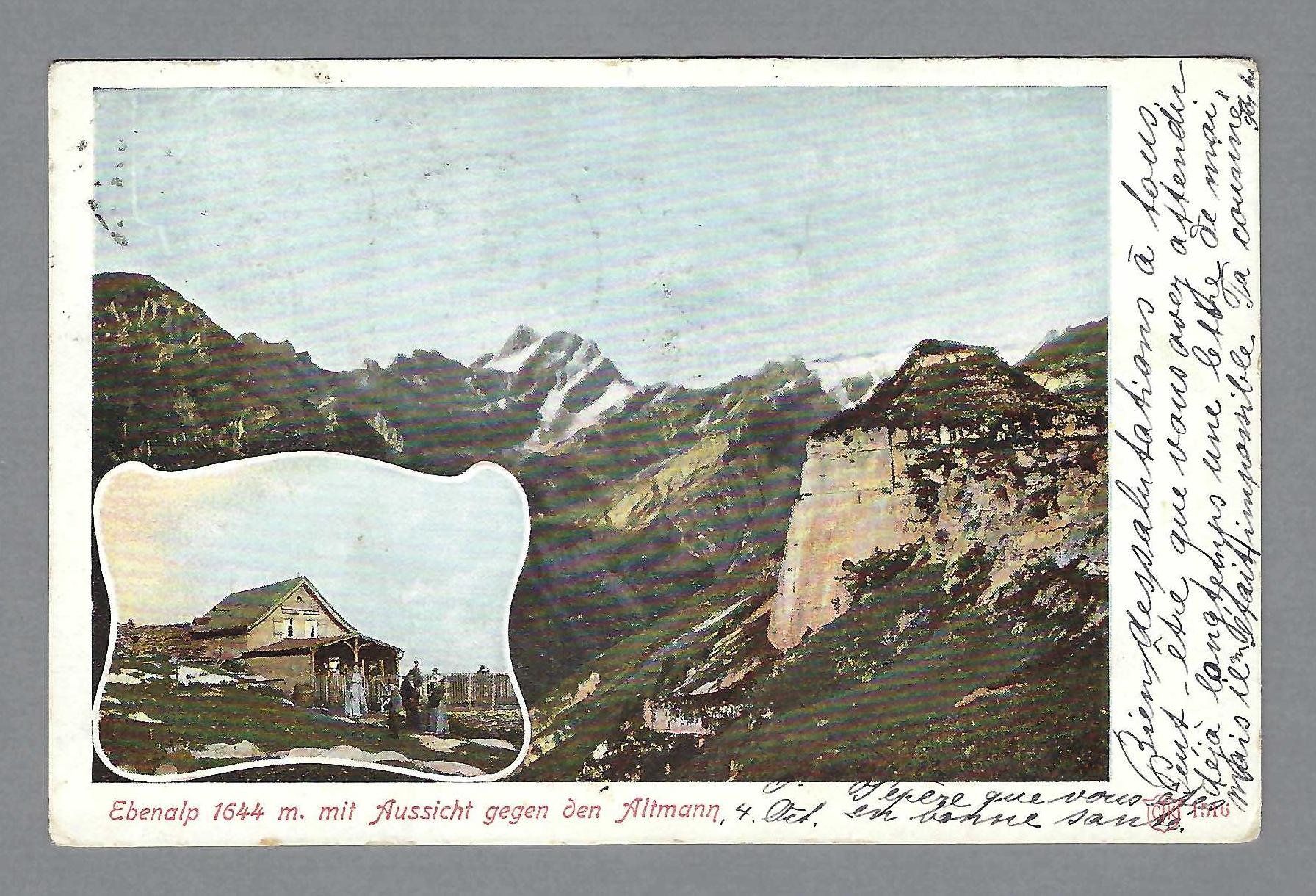 Cartoline postali: 1903, EBENALP – Usato da Pura venduto da ulisse1957