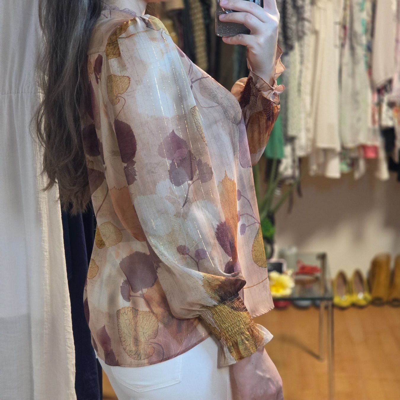 Camicette: adL Bluse transparent mit Goldglanz Gr. 40/L – Usato da Wald ZH venduto da CapLux 1