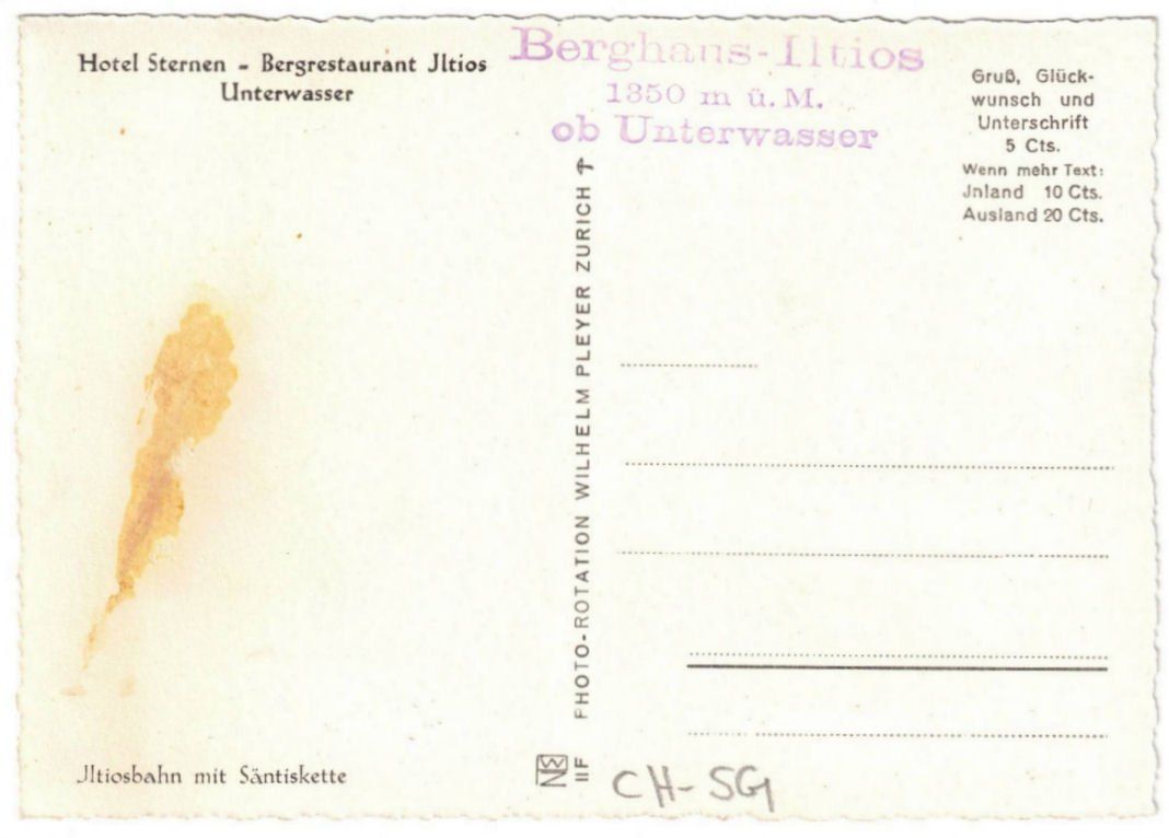 Cartoline postali: Unterwasser - Standseilbahn Iltios – Usato da Binningen venduto da Mountainrider 1