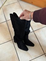 Stiefel schwarz Velours, neu Gr. 37