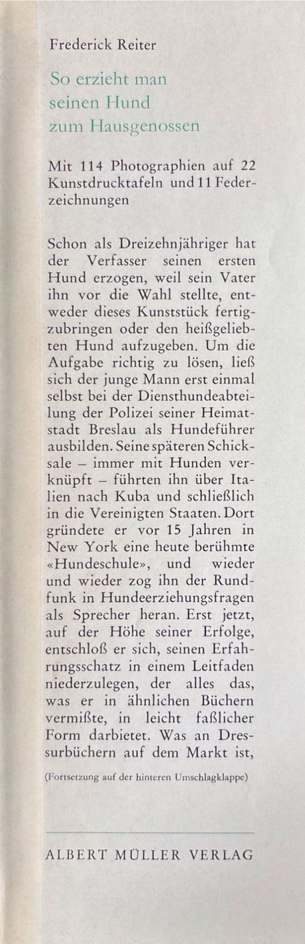 Bücher: So erzieht man seinen Hund zum Hausgenos – Gebraucht aus Sarnen von Livres 1