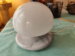 Tischlampe Marmor weiss Kugel Made in Switzerland OA 2