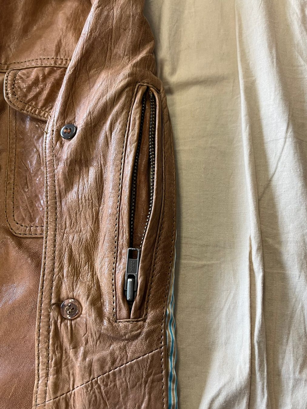Giacche: Frühling/Herbst Herren Lederjacke Gr. L – Usato da Basel venduto da Xani 3