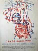 Plakat OSKAR KOKOSCHKA Museum Kunst und Gewerbe Hamburg 1965