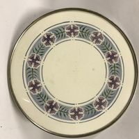 Torten- od. Kuchenplatte mit Blumenmuster 30er