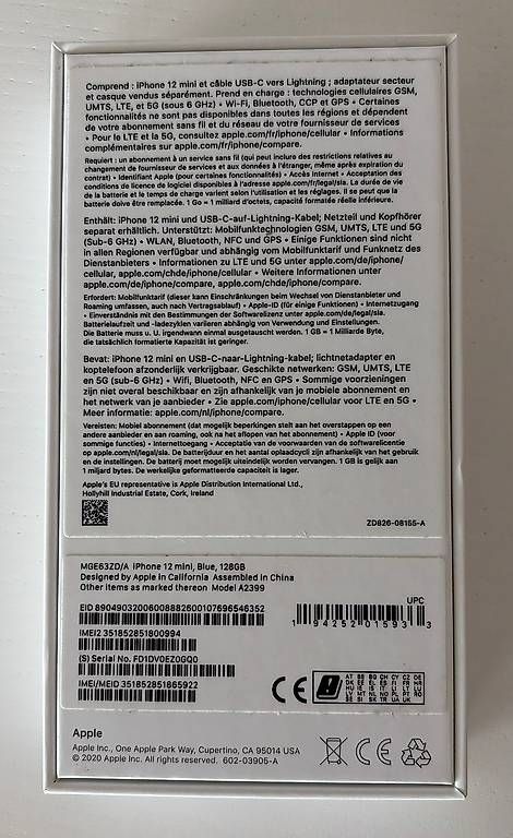 Portables: iPhone 12 mini 128GB – D'occasion à Ersigen par Fabienne2334 1
