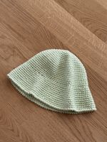Chapeau seau crochet fait main vert menthe taille unique