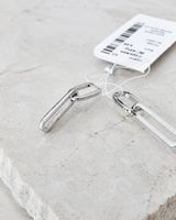 925 Silber Ohrringe Damen lang – geometrisch rhodiniert