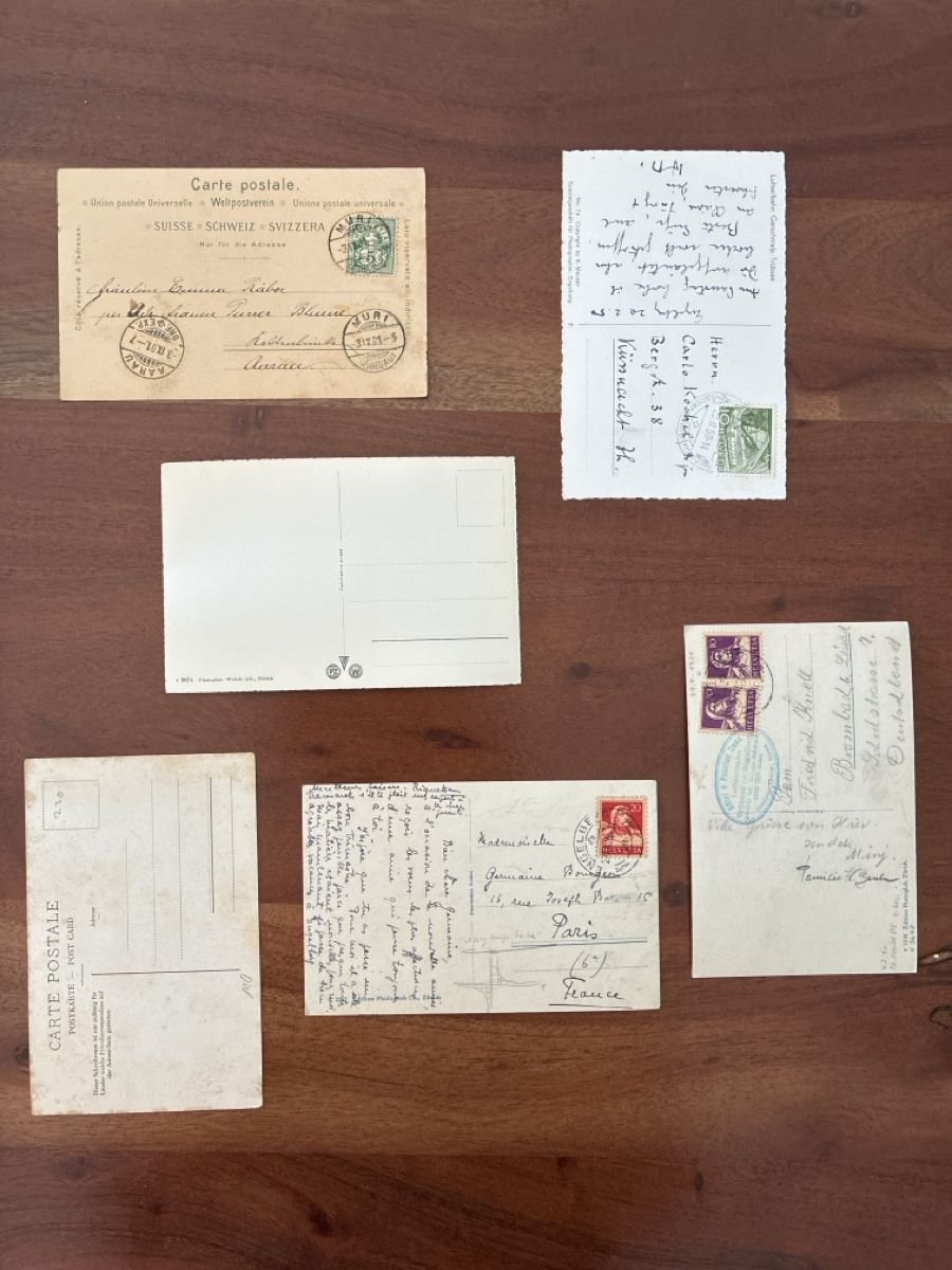 Cartoline postali: 6 Ansichtskarten Schweiz von Engelberg OW – Usato da Oftringen venduto da Cla.vD.74 1