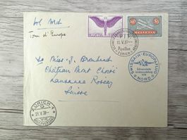 TR52 Enveloppe + Timbre Suisse 1939