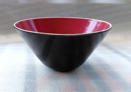 Vintage RÖSSLER Salatschüssel schwarz-violett rot -C52