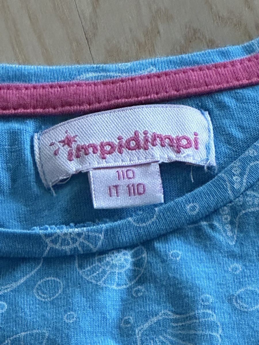 Camicette, T-shirt & Top: Impidimpi T-Shirt, Gr. 110, hellblau mit Muscheln – Usato da Esslingen venduto da mar_78x2 1