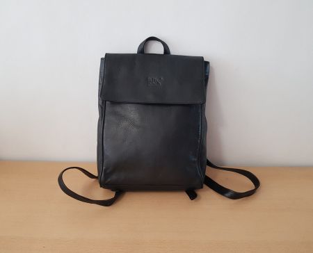 Felix Lederrucksack Schwarz