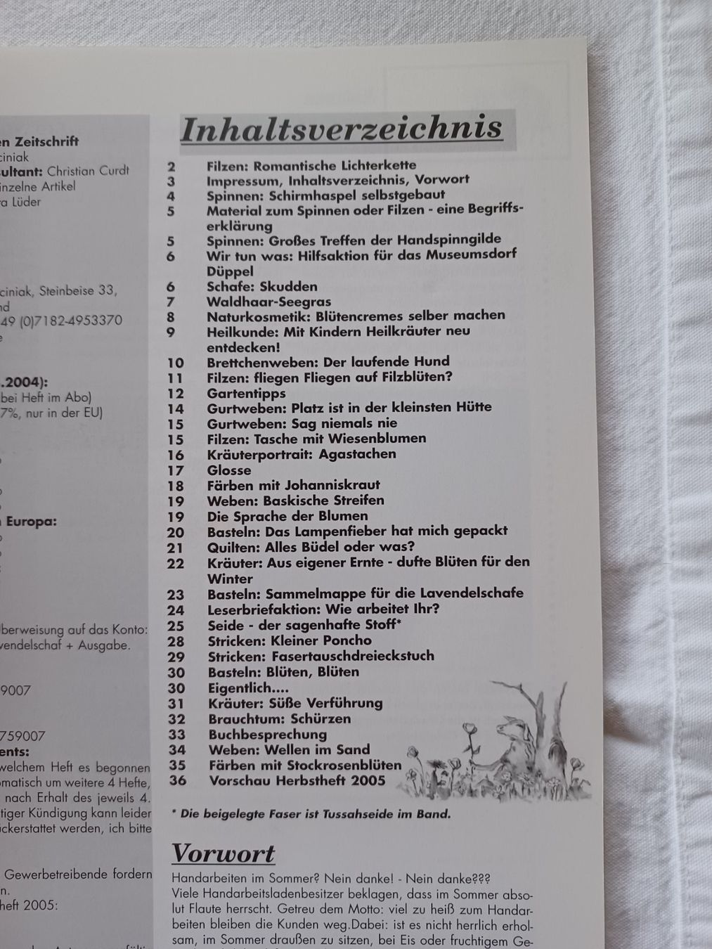 Riviste & Magazine: Heft: Das Lavendelschaf Nr. 11: Sommer 2005 – Usato da Wangen SZ venduto da Koenigskind83 1