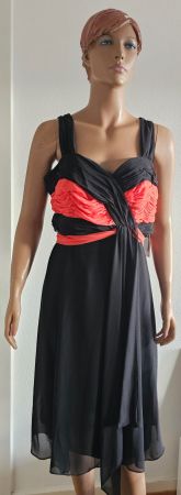 Neues schönes, festliches Kleid, Gr. 46 schwarz koralle