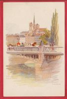 GENÈVE, PONT DU MONT BLANC, LITHO, 1897 / 1905