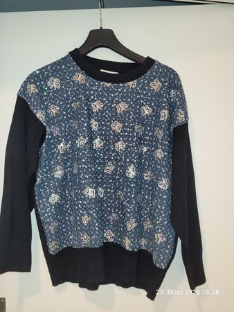 Pullover Damen mit Schmetterling Pailletten