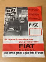 Affiche pub Werbe FIAT Suisse Sammlung Collector Auto