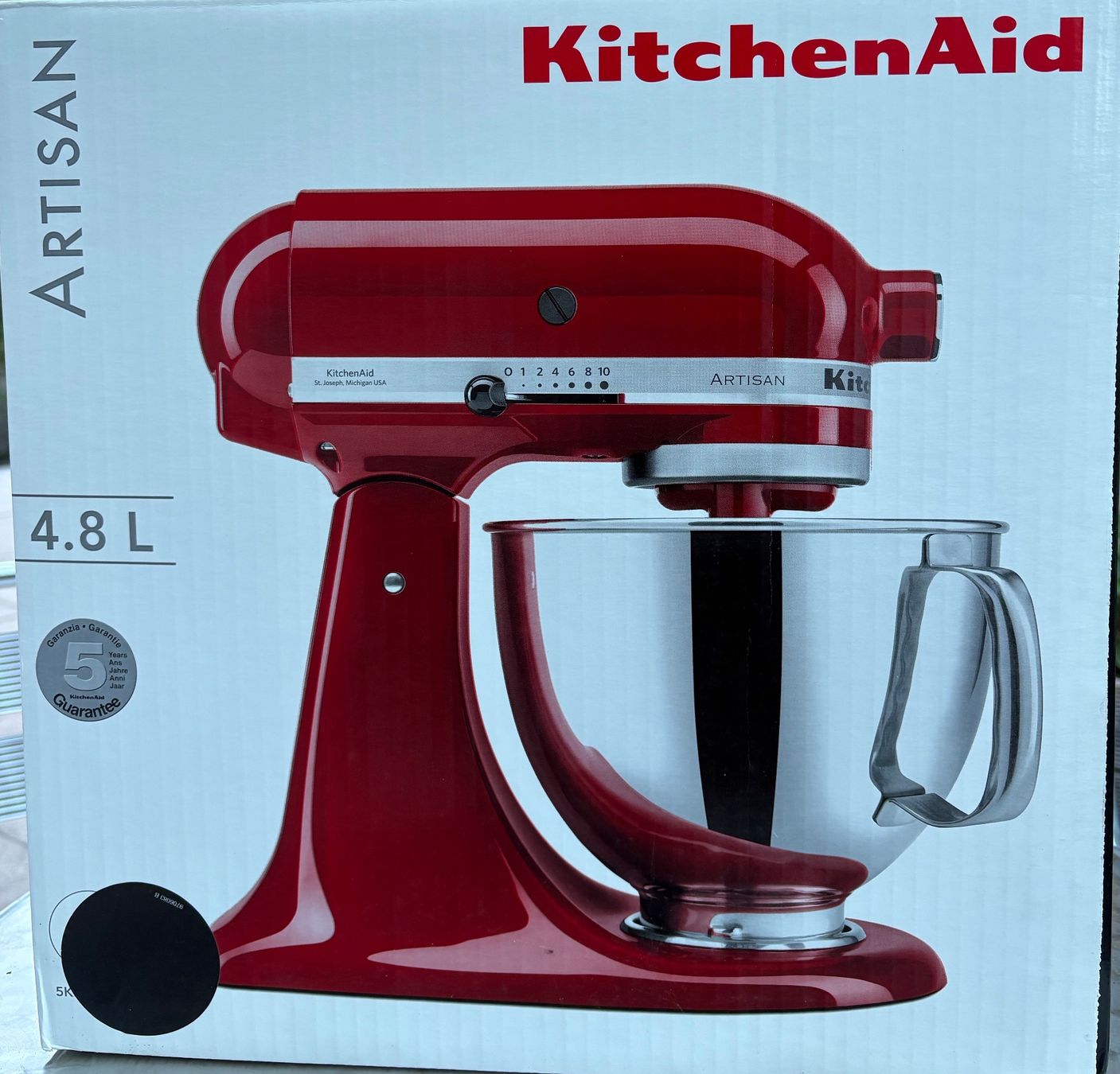Kitchenaid Küchengeräte: KitchenAid Artisan 4.8L noir, 5KSM150 avec accessoires – Gebraucht aus Courtaman von Rmoleson