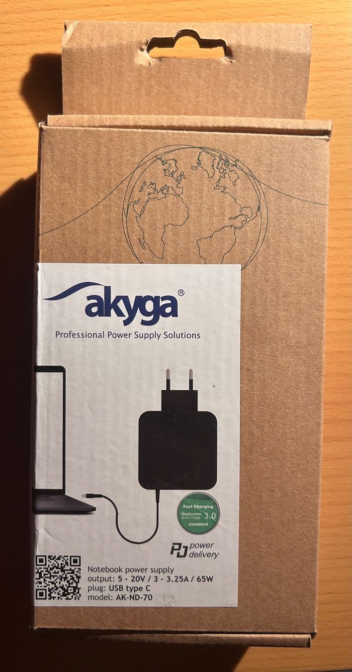 Chargeur: Akyga 65W USB-C Laptop Ladegerät – Neuf (Voir description) à Basel par AdamRic