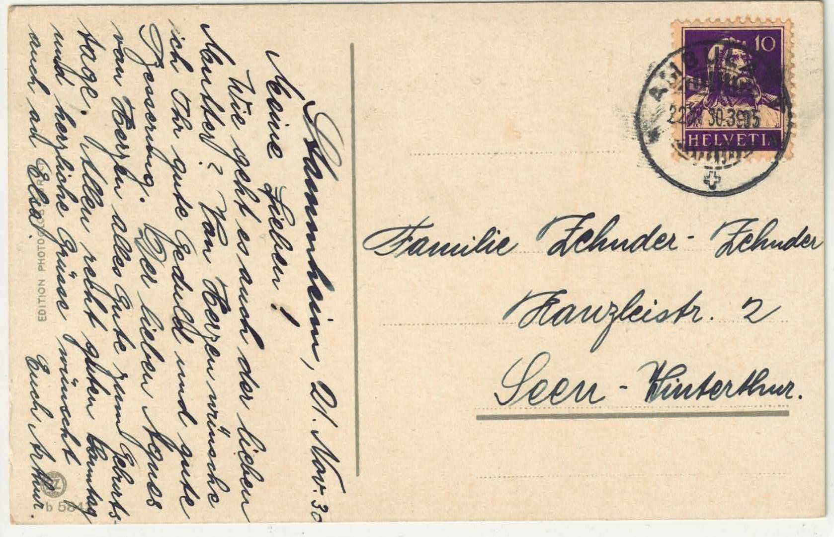 Cartoline postali: Baden - Limmat - Panorama - Relief - Litho – Usato da Ettingen venduto da Kartenplanet 1