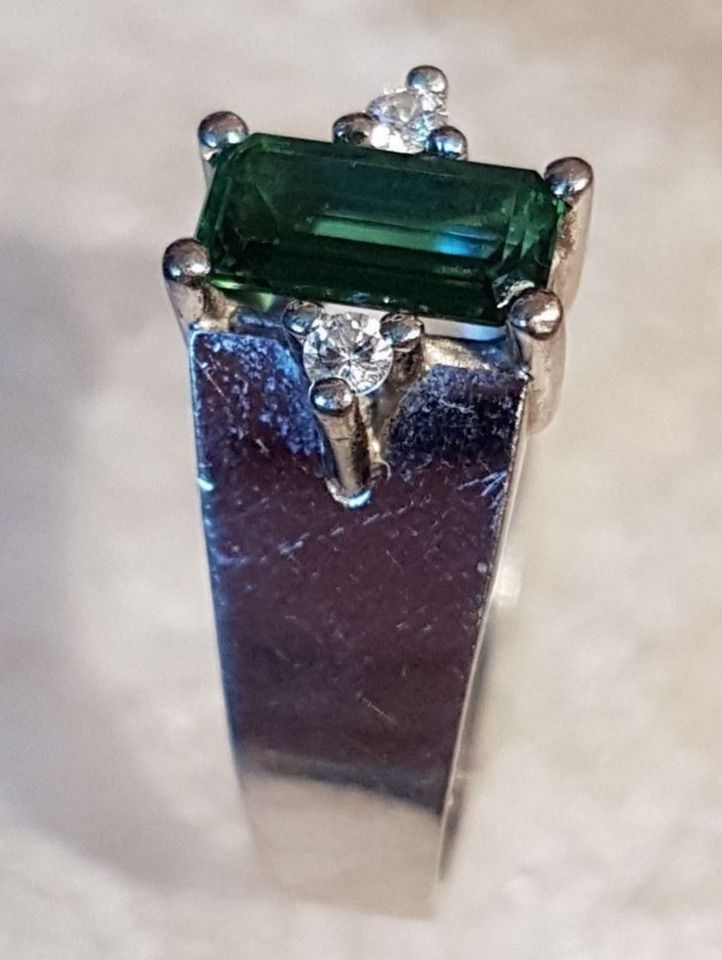 Anelli: Traumhafter Brillantring mit 1 Turmalin – Nuovo (secondo la descrizione) da Unterägeri venduto da Altgoldschmuck 2