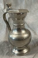 Antike Zinnkanne mit Gravur Baslerzeit 1926 - 1947