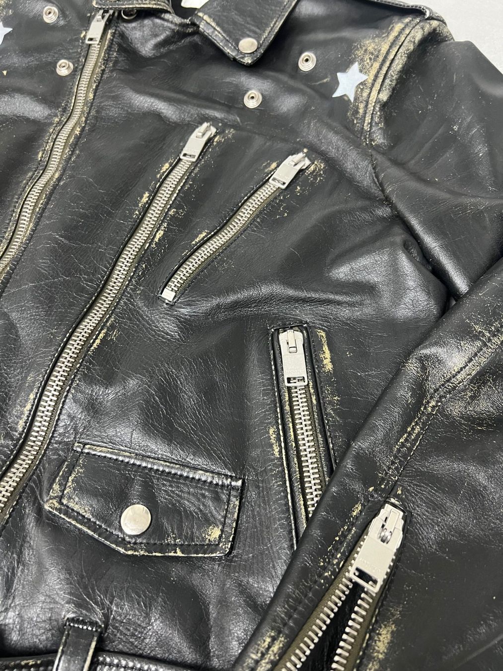 Saint Laurent Jacken: Saint Laurent Leather Stars Jacket – Gebraucht aus Biel/Bienne von sami0788480082 4